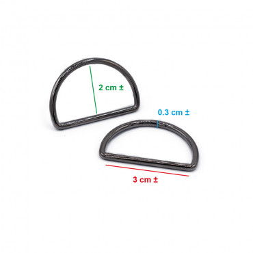 Anillos semicirculares Cañon de Escopeta de 30 mm: accesorios versátiles para creaciones únicas | Tessiland