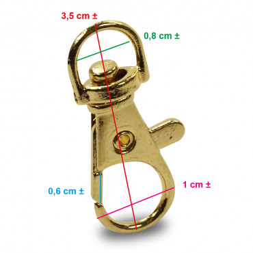 Moschettone 35x10 Oro 1pz