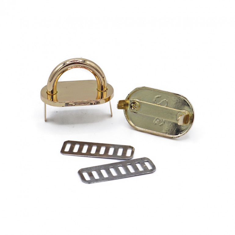 Ponticelli con placca ovale 35x20 Oro 2pz