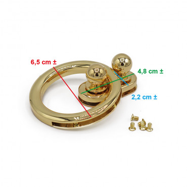Button Closure Circle diameter 65 Gold
