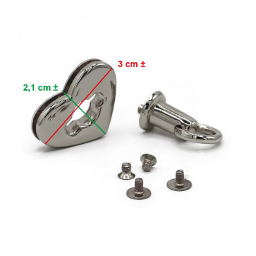 Chiusura scatto Cuore Argento
