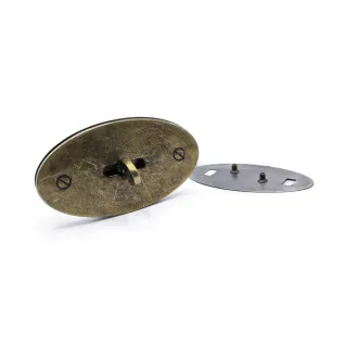Dalia Oval Twist Closure for Bags and Pouches Bronzo