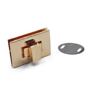 Cierre giratorio Serapide rectangular para bolsas hechas a mano Oro