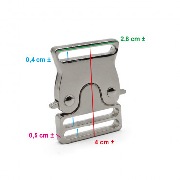 Fermeture à emboîtement Ekanite Argent