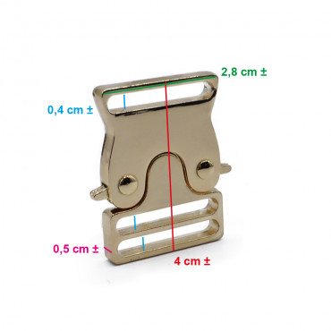 Snap-in closure Ekanite Gold