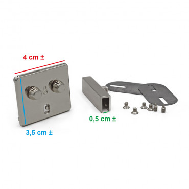 Fermeture à bouton Gracen Argent