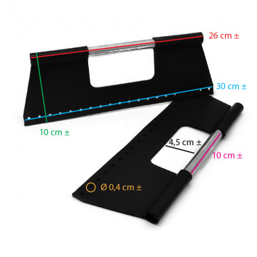 Paire de poignées Inka en éco-cuir Noir | Tessiland