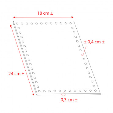 Laterali Stilondas rettangolari in similpelle Avio | Tessiland