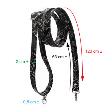 Old Style Vipera Anthracite Bag Strap for Crochet Creations | Tessiland