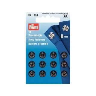 Botones automáticos a presión Prym Clips Negro
