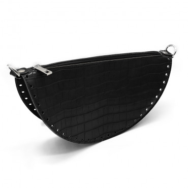 Set Piadina Coccodrillo ecopelle Nero | Tessiland