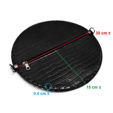 Set Piadina Coccodrillo ecopelle Nero | Tessiland