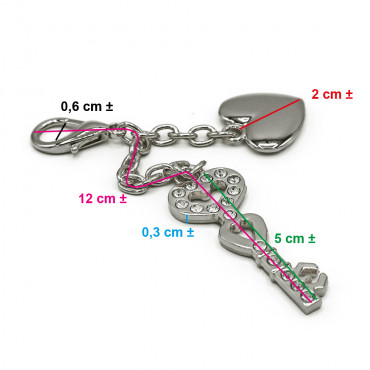 Ciondolo Key Heart Argento