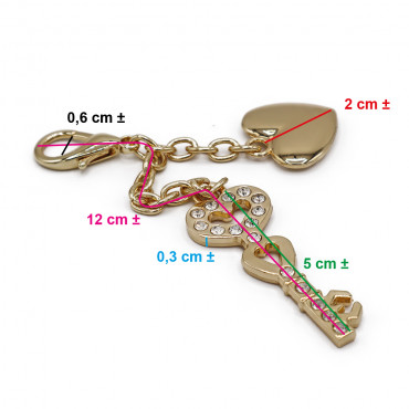 Ciondolo Key Heart Argento