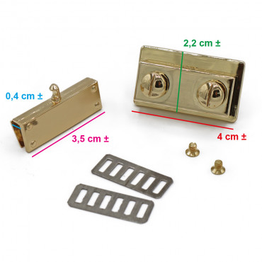 Small Gold Button Closure