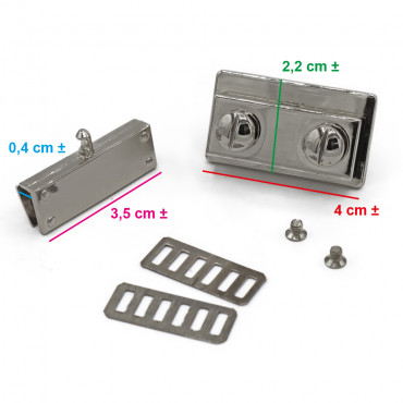Chiusura a pulsante Small Argento