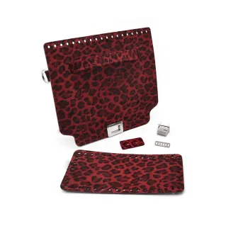 Set de sac Himba animalier en simili cuir Rouge