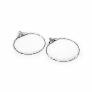 Boucles d'Oreilles Créoles Argent 30 mm | Tessiland
