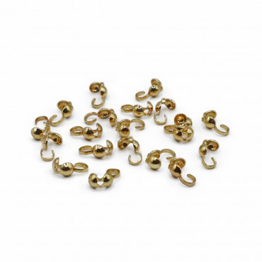 4mm Gold Hook Knot Covers 20pcs | Tessiland