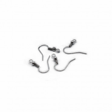 Crochets Ouverts pour Boucles d'Oreilles acier inoxydable 20mm | Tessiland