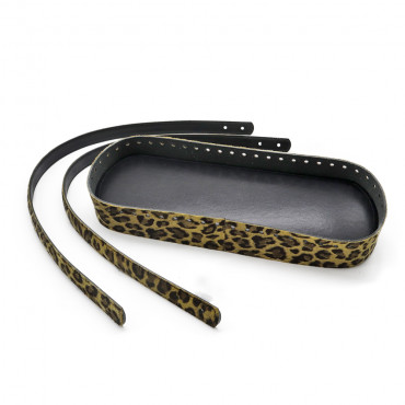 Set borsa Masai animalier in ecopelle per borse crochet Senape