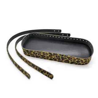 Set de sac Masai animalier en simili cuir pour sacs crochet Senape