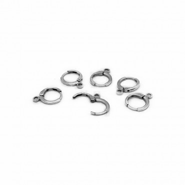 15 mm Silver Round Earrings | Tessiland