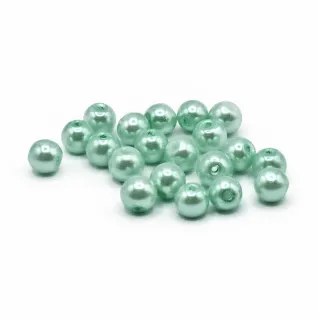 8mm Pearl Effect Glass Beads HQ Glass for Jewelry Acqua
