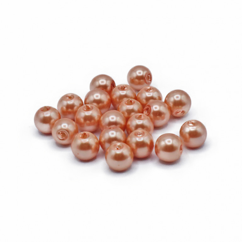 8mm HQ Glass Beads Salmon| Tessiland