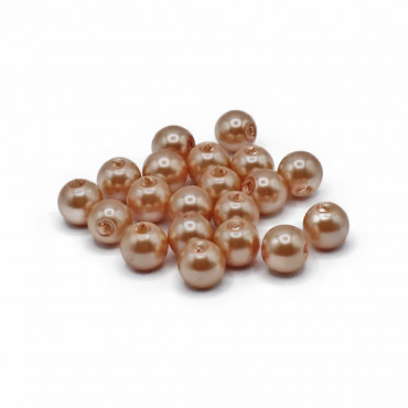 8mm HQ Glass Beads Peach | Tessiland