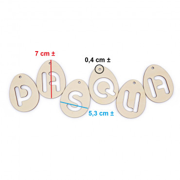 Kit Pasqua 6 Uova in Legno | Tessiland