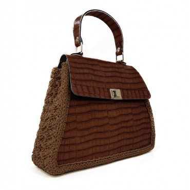 Set Borsa Cocoa Brown: Stile Vintage e Crochet | Tessiland