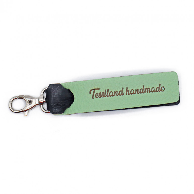 Portachiavi Ecopelle Personalizzabile Verdino | Tessiland