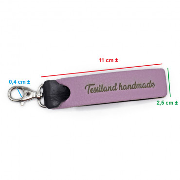 Portachiavi Ecopelle Personalizzabile Lilla| Tessiland