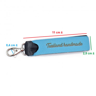 Customizable Turquoise Eco Leather Keychain | Tessiland
