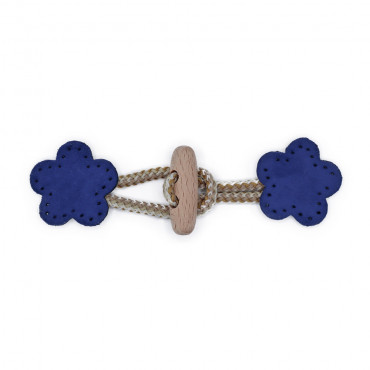 Alamaro Fiore in alcantara e legno da cucire Blu
