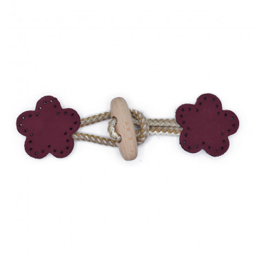 Alamaro Fiore in alcantara e legno da cucire Bordeaux