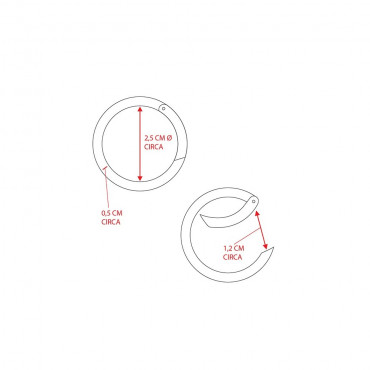 Carabiners Gold Ring 25 mm 2 pcs for crochet bags | Tessiland