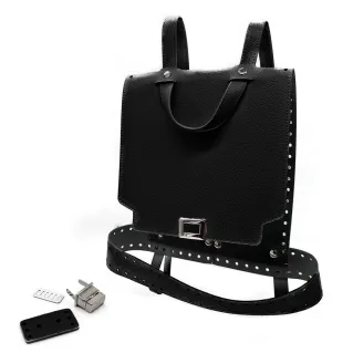 Set de sac Ilia en simili cuir pour crochet avec bretelles réglables Noir