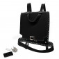 Ilia Black Backpack Set with Silver Details | Tessiland