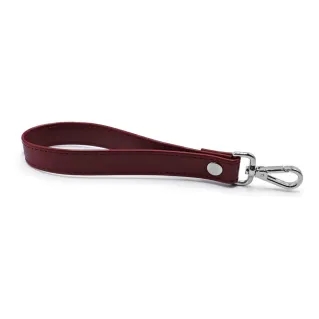 Bracelet Argo en simili cuir avec mousqueton pour pochette Bordeaux