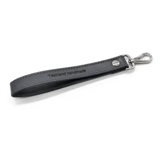 Argo Faux Leather Wrist Strap with Customizable Carabiner for Clutch Gray