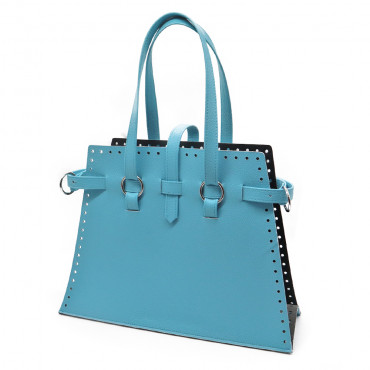 Set borsa Didima ecopelle per crochet con cintura giroborsa Turchese