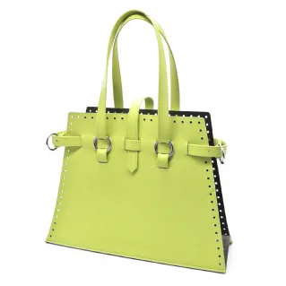 Set bolso Didima de ecopiel para crochet con cinturón de bolsa Lime