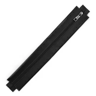 Cremallera de ecopiel con borde cosible para bolsos Nero