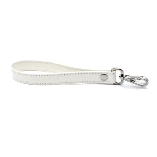 Bracelet Argo en simili cuir avec mousqueton pour pochette Blanc