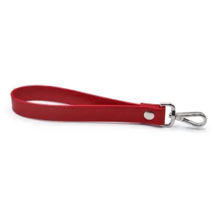 Muñequera Argo de ecopiel con mosquetón para cartera Rojo