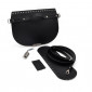 Black College Bag Set with Silver Details | Tessiland