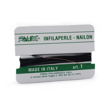 Filo Infilaperle in Poliammide con Ago in Rame Nero