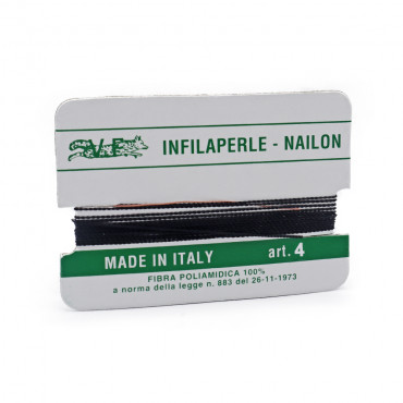 Filo Infilaperle in Poliammide con Ago in Rame Nero